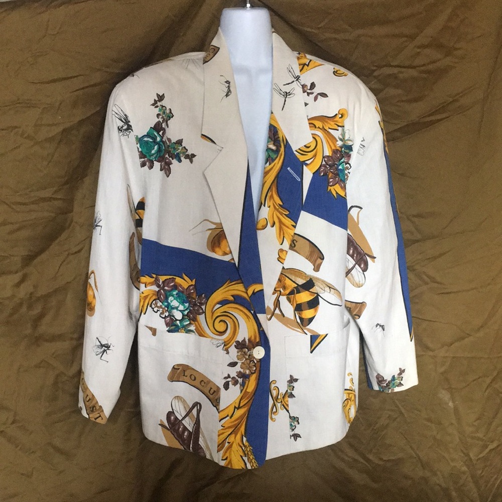 Byblos boxy cotton jacket with insects!